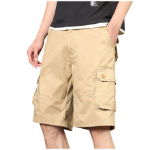 Herren-Shorts, lässig, mit mehreren Taschen, halbe Shorts, sportliche Shorts mit elastischem Bund, Größen S-4XL