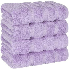 Serviettes de luxe pour la salle de bain, 600 g/m², 100 % coton turc, lot de 4 serviettes, serviettes pour les mains et le visage 600 g/m² pour la