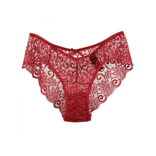 Calcinhas hipster femininas de renda com laço, cores sortidas e