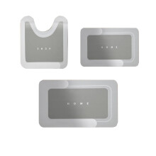 3-delige badkamertapijtset, zachte en comfortabele badmatten voor de badkamer, antislip en machinewasbare badmatten, dik, sneldrogend en
