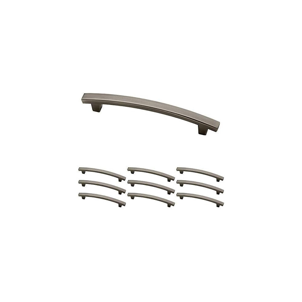 Pierce (10-Pack) Cabinet Handles 5-1/16' Hole Center Heirloom Silver Kitchen Drawer Pulls Dresser, Furniture Hardware P29616k-904-B 9448990390083