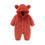 Macacão de lã com capuz e orelhas de urso Lulshou para bebês, macacão grosso de manga comprida – Compatível com 3M 1