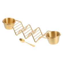 8Stk Taco Rack Aus , Goldener Taco Halter Mit Dip-Schalen