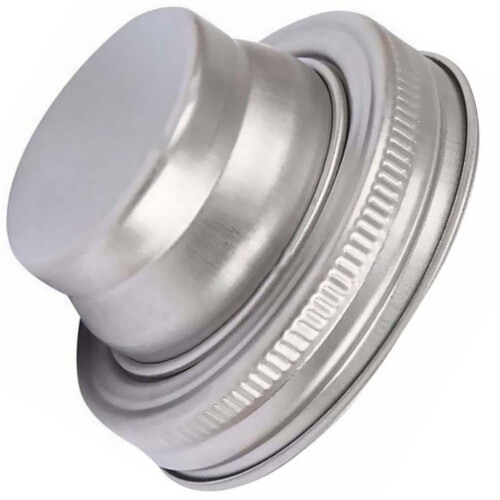 OUNONA Βάζο Mason με φαρδύ στόμιο, καπάκια, σέικερ, είδη πικνίκ, μπάρμπεκιου