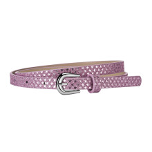 Belt Multi Holes Design Adjustable Length Waistband Jeans Dress Faux Leather Belt Sequin Decorated Accessory