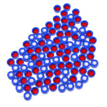 HEMOTON Praktische plastic flessenhoezen met beschermkussentjes voor monsterpotjes en -flessen, diverse kleuren, 100 stuks