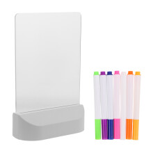 2Sets LED Acryl Schreibtafel Mit Licht, Abwischbar, Kinderzimmerlampe