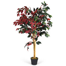 Grand Ficus vert de 120cm, arbre artificiel en Pot, plantes vertes réalistes