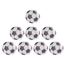 Lot de 8 lanternes en papier sur le thème du football, pour enfants, 20 x 20 cm, blanches.