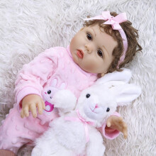 Realistic Reborn Baby Dolls 19 inch Full Body Vinyl Girl Handmade Real Life Baby Lifelike Newborn Dolls with Complete Accessories for Age 3 and Up