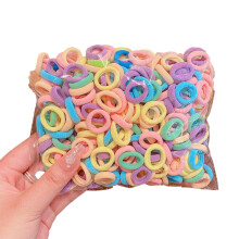 Lot de 100 élastiques à cheveux, petits élastiques en caoutchouc, chouchous en soie, couleurs claires
