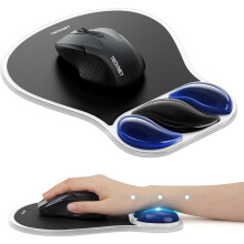 Ergonomiczna żelowa podkładka pod mysz z podpórką pod nadgarstek, antypoślizgowa i wodoodporna – czarna, kompatybilna ze wszystkimi myszami
