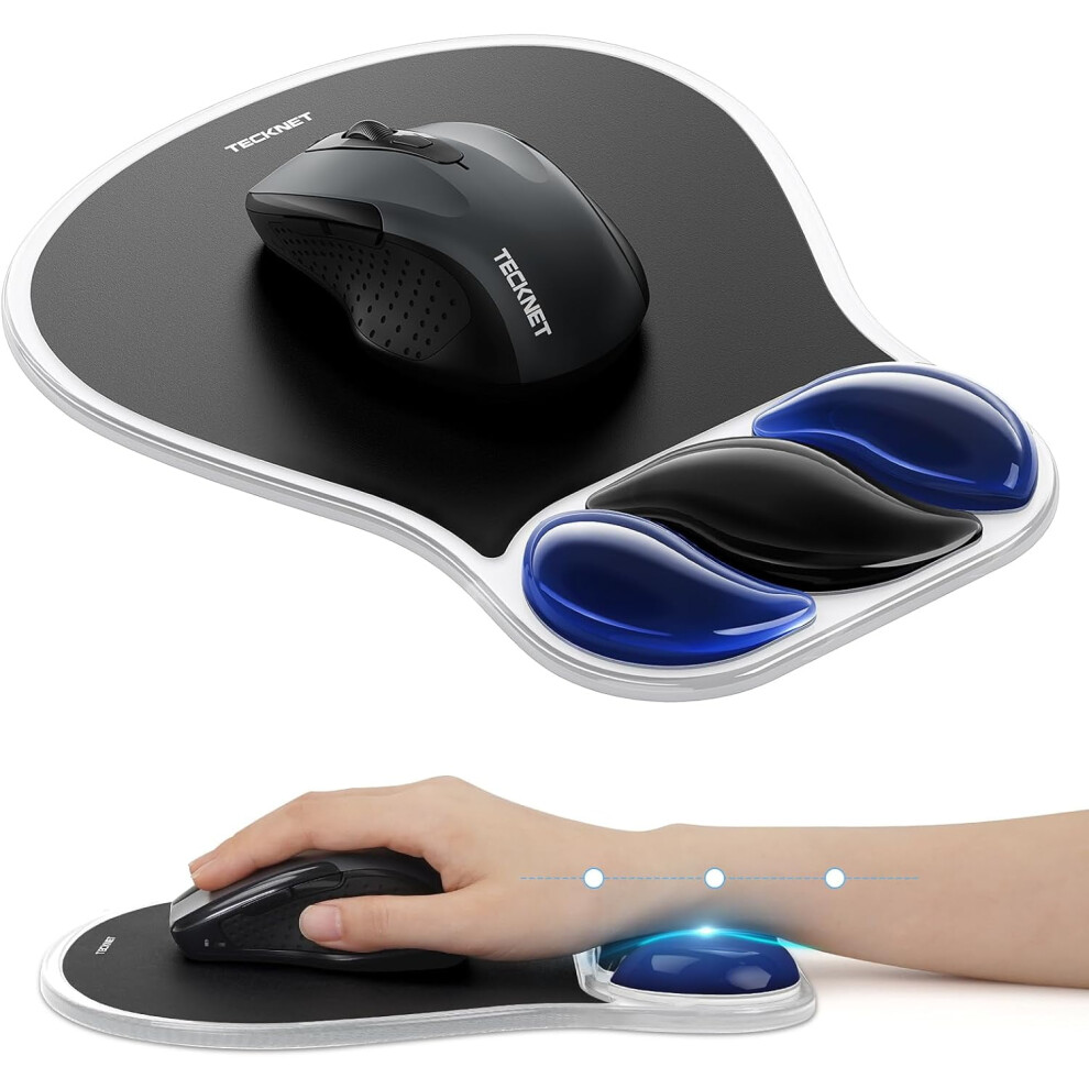 Ergonomic Gel Mouse Pad With Wrist Rest, Non-Slip & Waterproof Â Compatible With All Mice Black 9496895968401