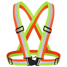 GASTROPOD Reflective Vest – High-Visibility, Slip-On, Adjustable Shoulder Straps, 1.5cm Reflective Straps, Night Running Gear, 10x19x6cm, Multicolor