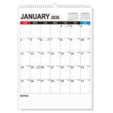 Kalender2026-2026med18 månader och upphängningskrok för väggplanering - Stora skrivblock för hemmakontoret av proffs