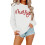 Weihnachtspullover für Damen, Rundhalsausschnitt, Langarm, lässige Oberteile, leichte Pullover, weiß, Größe M 1