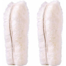 2 pares de plantillas/insertos de piel de oveja gruesa premium para mujer, plantillas de repuesto de lana suave y cálida para zapatos, botas y