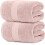 Πετσέτα μπάνιου από βαμβάκι Pink650GSM - Extra Large35x70, Πολυτελής, Μαλακή, Υψηλής 1