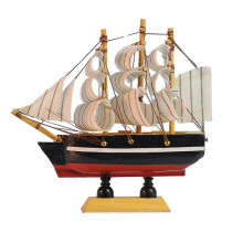 Wooden Sailboat Model Nautical Decoration 12 cm