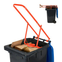 Compacteur de déchets rouge pour la poubelle