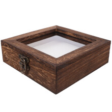 Shadow Boxes Frames1Pack téglalap alakú, fából készült pillangós vitrin Eva párnázott védelemmel a minták számára