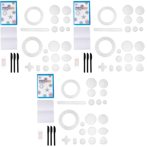 3Ensembles Règles Et Multicolores Kit Artistique 2
