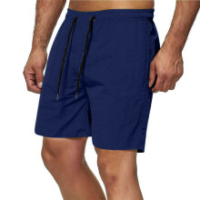 Heren sportshorts, hardloopshorts voor mannen, sneldrogende hardloopshorts voor de zomer, basketbalshorts, gymshorts met zakken, marineblauw M