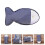 Creative Throw Pillow Fish Shaped Blue PP Cotton Car Use 1Pack 17.3x9.1in 1