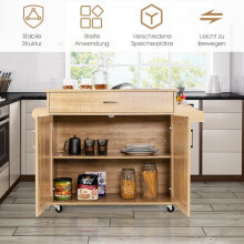 Carrello da cucina carrello portaoggetti con ruote con ruote in gomma naturale bloccabili