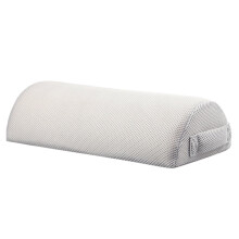 Knee Pillow for Back Sleeping, Memory Foam Under-Knee Support Pillow, Half Moon Shape, Grey Mesh – Compatible with All Beds