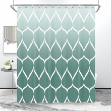 Blågrønn Ombre polyester dusjforheng 72x72 tommer