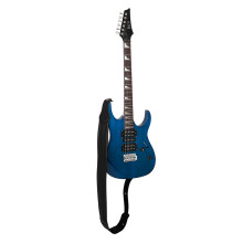 1Stk Gitarren Bass Gurt Baumwolle Leder Schwarz Verstellbar Entlastend