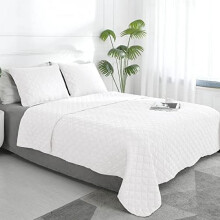 Ensemble de courtepointe réversible pour lit double/queen (1 courtepointe + 2 taies d'oreiller), en microfibre douce et imperméable, résistante