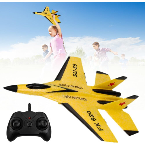 Avião de combate infantil aprimorado e fácil de controlar, leve e feito de espuma, com estabilização automática e um brinquedo voador com LED