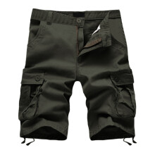 Pantaloncini cargo da uomo Heyac, lunghezza interno gamba 7 pollici, in similpelle PU, gamba dritta, stile streetwear, leggeri, ideali per attività