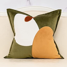 Housse de coussin décorative en velours vert, 45 x 45 cm, texture patchwork, style moderne pour canapé, fauteuil ou chambre – Compatible avec les