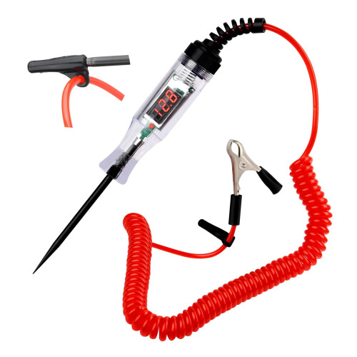 Digital LED Circuit Tester 3-90V with Voltage Display, Bidirectional, Compatible with Car/RV/Vehicles
