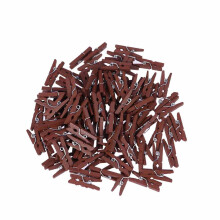100 mini pinces à linge en bois de 2,5 cm (1 pouce) pour l'affichage de photos et les loisirs créatifs, 2,5 cm x 0,6 cm x 0,3 cm (0,98 po x 0,24 po