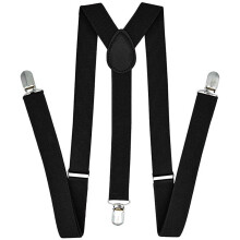 Clearance! Shiogb, Adult Men's Suspenders Black, Suspenders for Men Adjustable Elastic Y Back Suspender Strong Clips, Black
