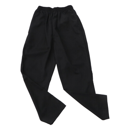 1Paire Pantalon Chef Noir En Polyester Et Mobilité