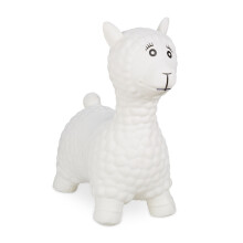 Lama animal rebondissant en blanc crème
