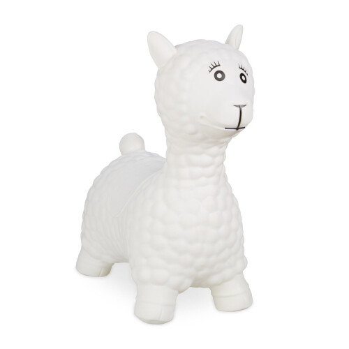 Lama animal rebondissant en blanc crème