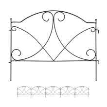 clôture de parterre de fleurs en métal en 6 parties