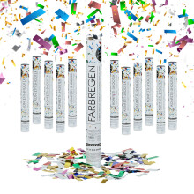lot de 12 Party Poppers « Colour Rain » 40 cm