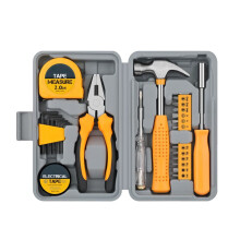 Household 24 PCS Household DIY Tool Kit For Women, Mini Tool Box Set Of Starter Basic Ladies Tools For Home Office Maintenance And Repair, Yellow
