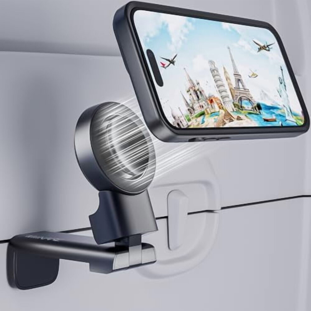 Magnetic Airplane Phone Holder, 360 Rotating Universal Mount For Desk/Tray Table Â Compatible With All Phones 9426043400569