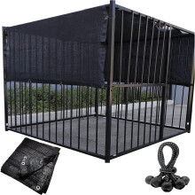 Dog Kennel Shade Cover 90% UV Block Mesh Tarp 10x10 ft with