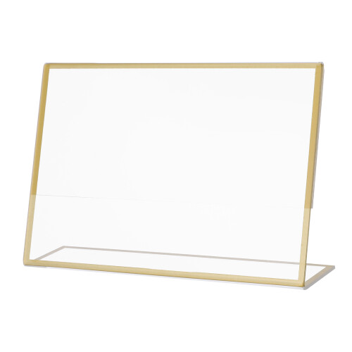 12Pcs Clear Acrylic Table Number Holder Vertical Slanted Display Stand 1