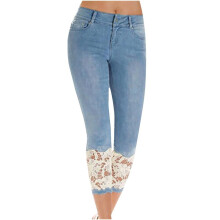 Calça Capri Feminina VERUGU com Cadarço no Pé, Fina e Elástica, Casual, Justa e Versátil, Azul, Tamanho 5XL