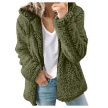 Giacca da donna soffice 2025 Autunno Inverno Casual Maniche lunghe Zip intera Sherpa Cappotto morbido e caldo Sherpa Capospalla con tasche